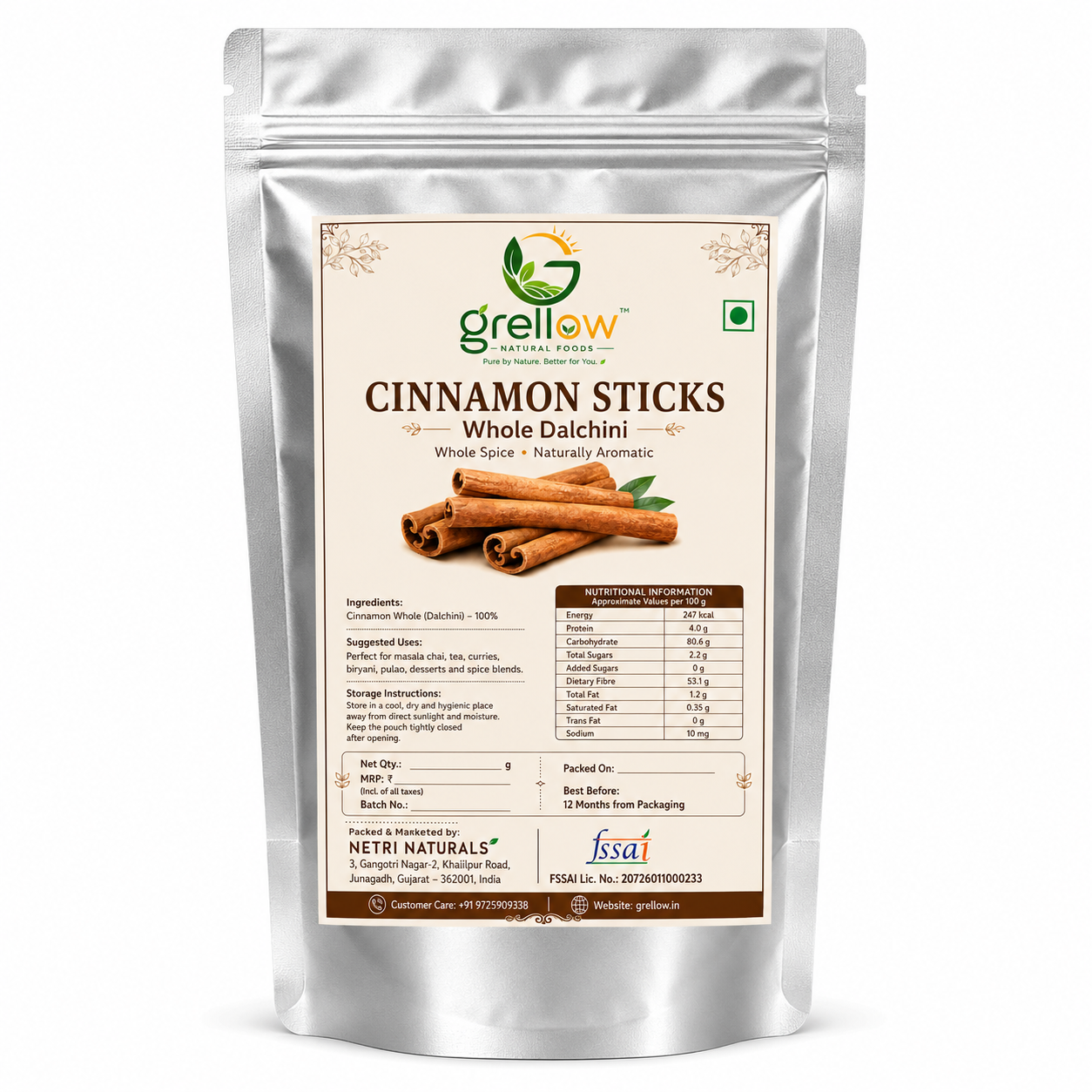 Grellow Cinnamon Sticks